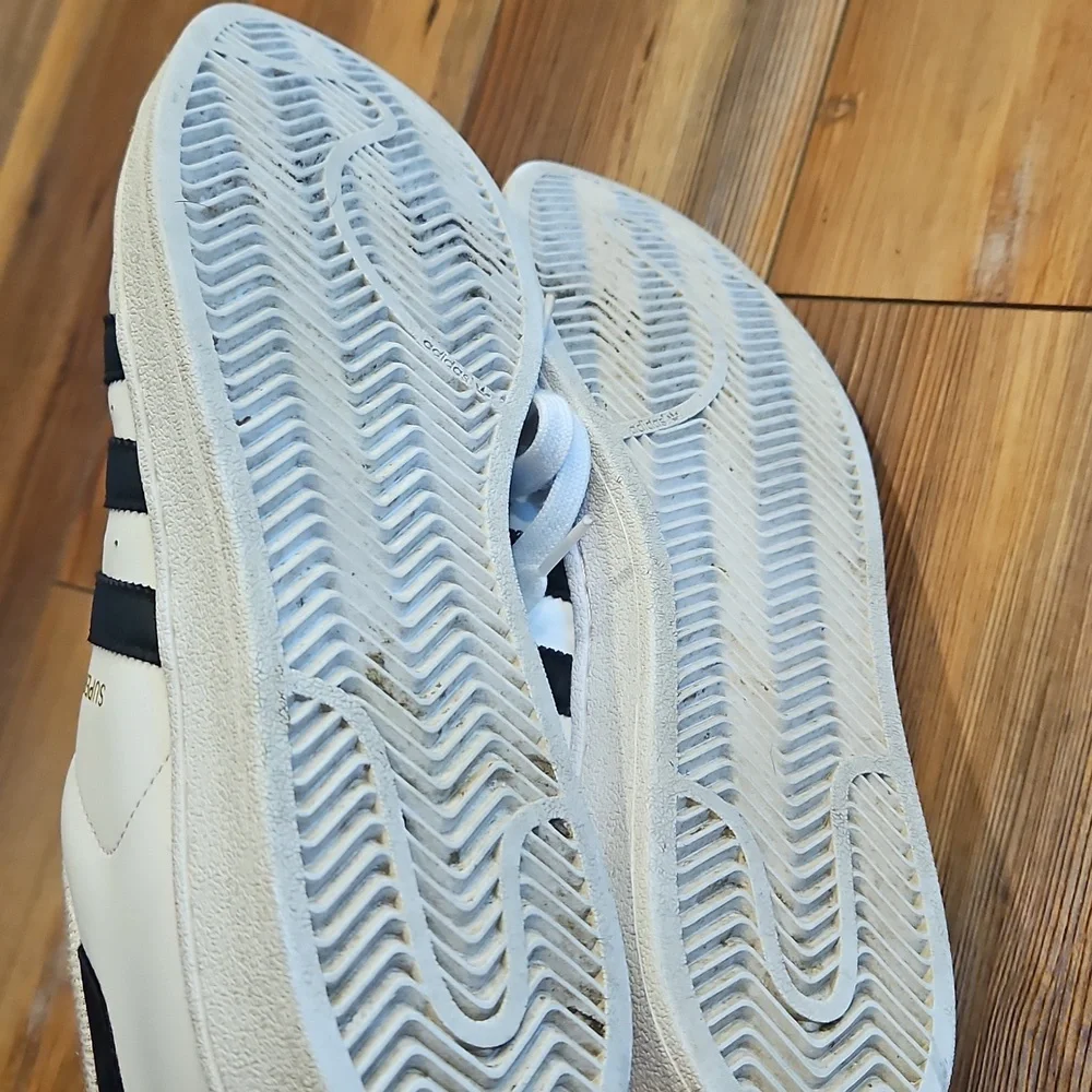 adidas White and Black Superstar Sneakers